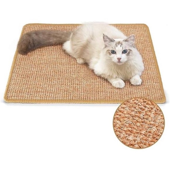 Cat Scratcher Mat, 23.6 X 15.7 Inch Natural Sisal Cat Scratch Mats, Horizontal - Picture 4 of 7